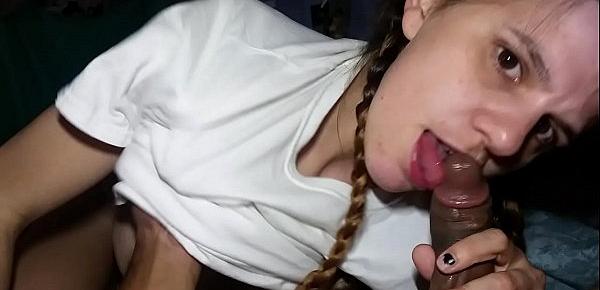  White girl suckling Dick
